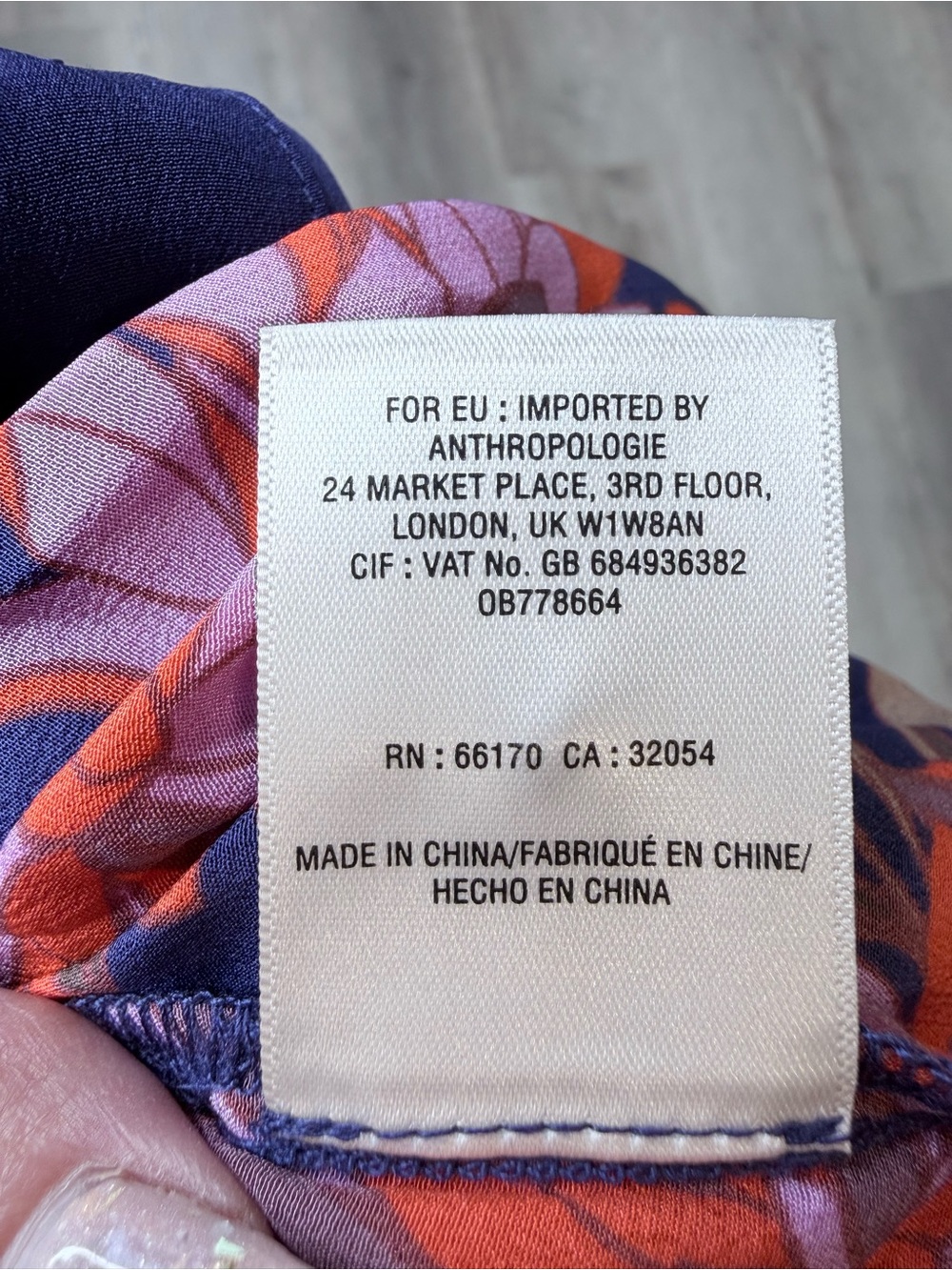 Anthropologie Maeve Paradigm Silk Buttondown Floral Blouse Navy Multi Size 8 NWT - Picture 12 of 16